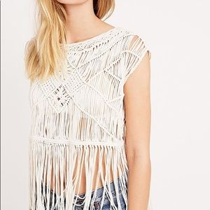 SALE🎉🎊 Ralph Lauren macrame fringe festival top!